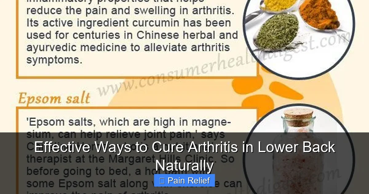 Effective Ways to Cure Arthritis in Lower Back Naturally