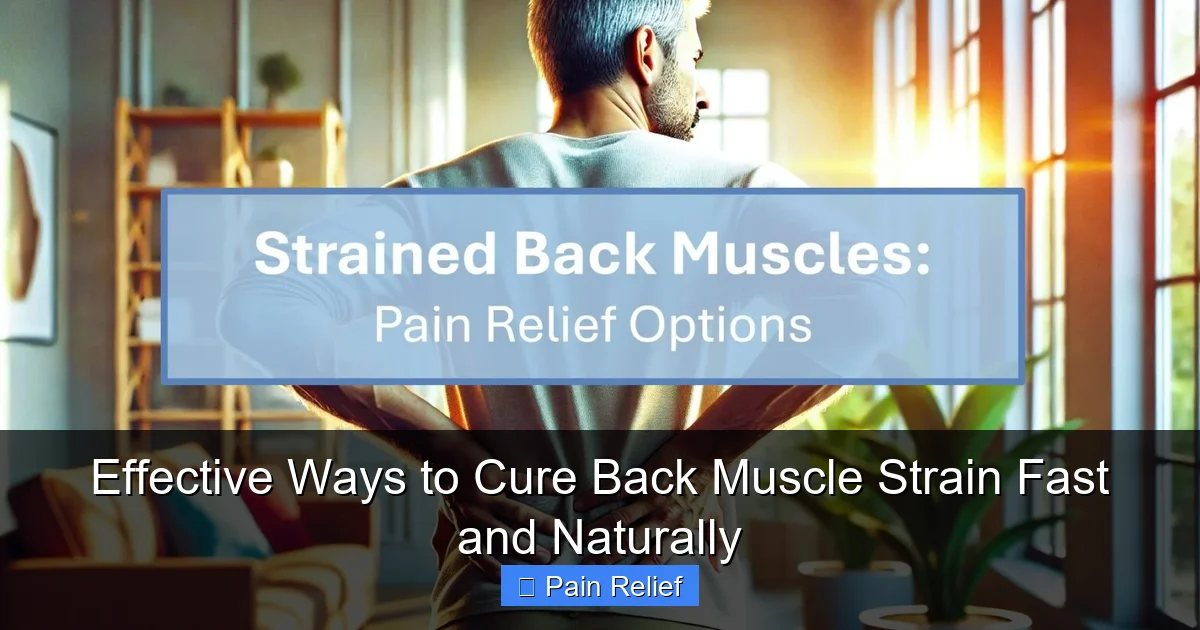 Effective Ways to Cure Back Muscle Strain Fast and Naturally