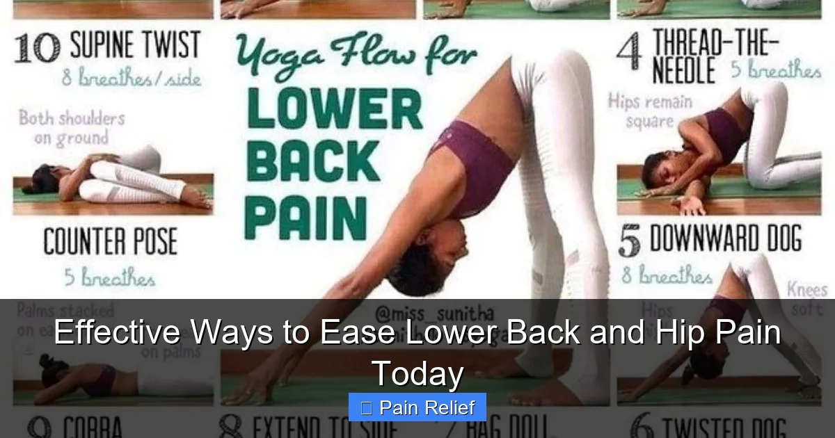 Effective Ways to Ease Lower Back and Hip Pain Today