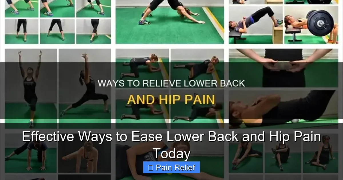 Effective Ways to Ease Lower Back and Hip Pain Today