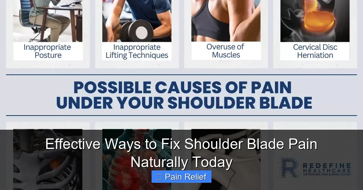 Effective Ways to Fix Shoulder Blade Pain Naturally Today
