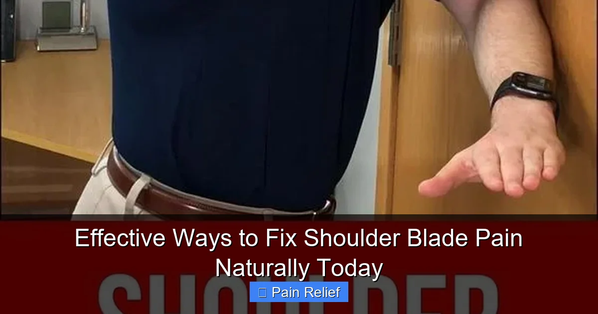 Effective Ways to Fix Shoulder Blade Pain Naturally Today