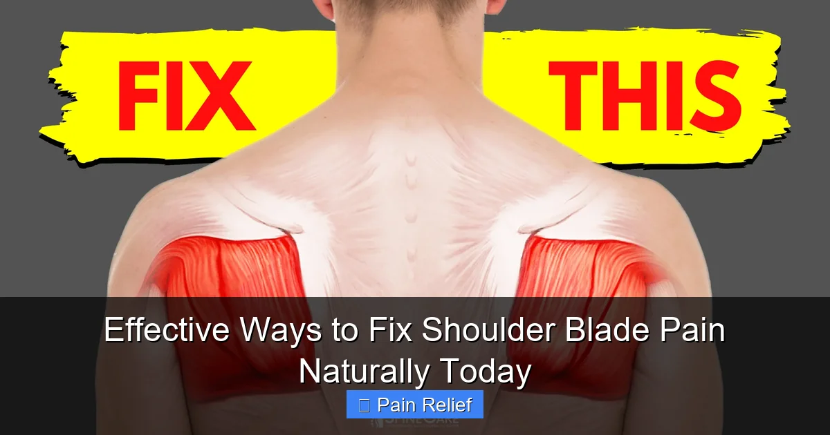 Effective Ways to Fix Shoulder Blade Pain Naturally Today