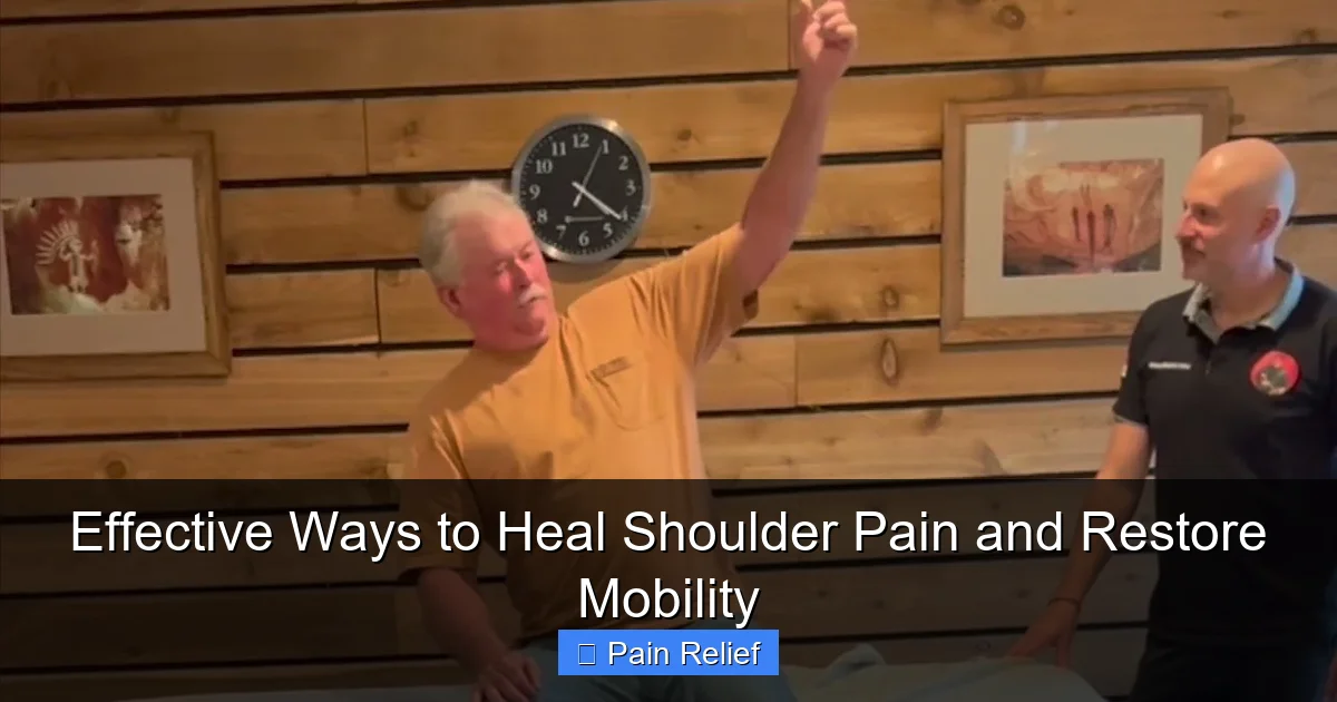 Effective Ways to Heal Shoulder Pain and Restore Mobility