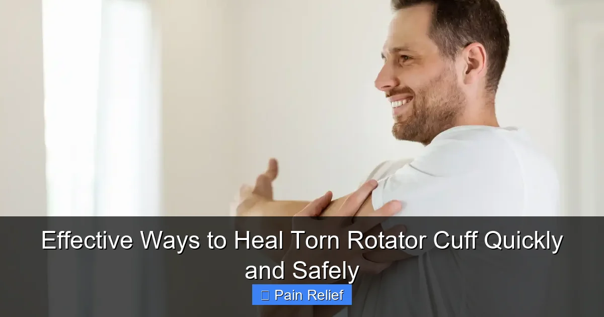 Effective Ways to Heal Torn Rotator Cuff Quickly and Safely