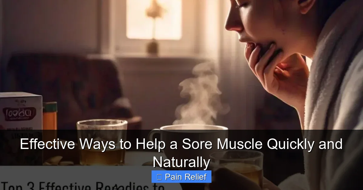 Effective Ways to Help a Sore Muscle Quickly and Naturally