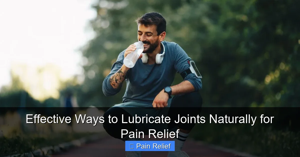 Effective Ways to Lubricate Joints Naturally for Pain Relief