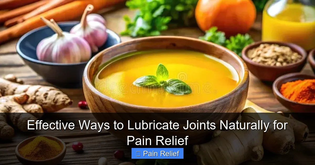 Effective Ways to Lubricate Joints Naturally for Pain Relief