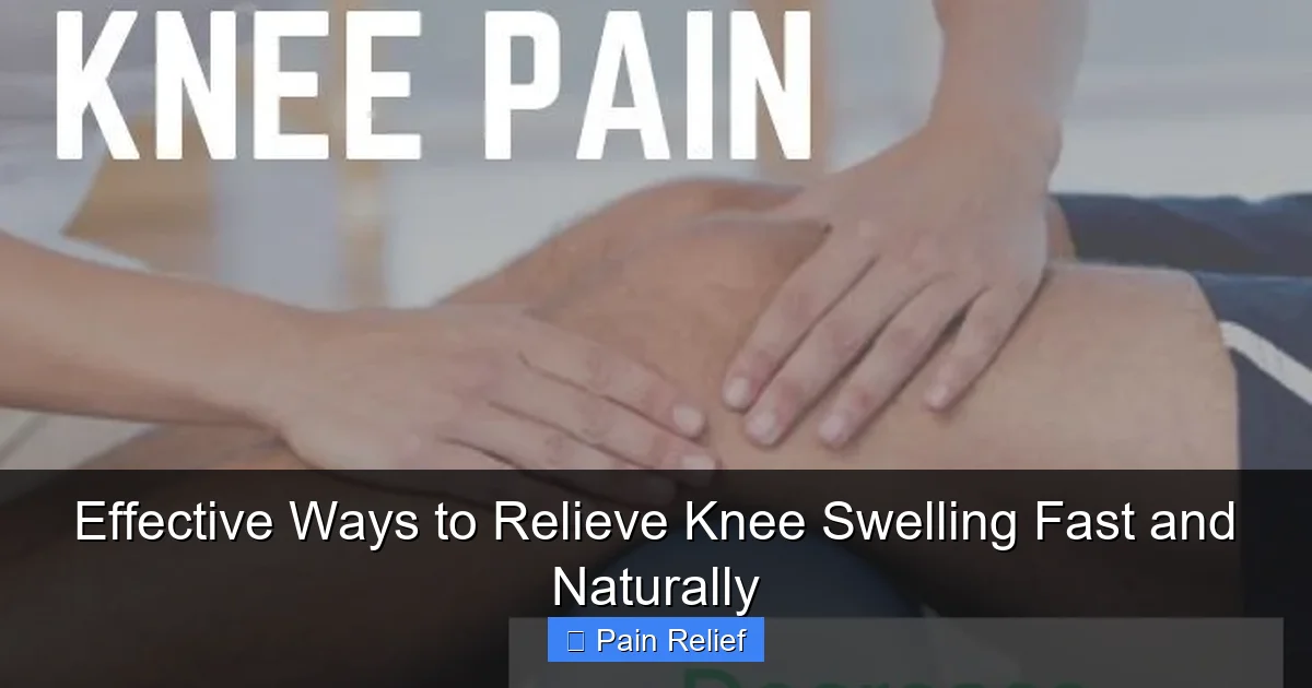 Effective Ways to Relieve Knee Swelling Fast and Naturally