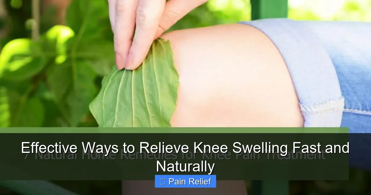 Effective Ways to Relieve Knee Swelling Fast and Naturally