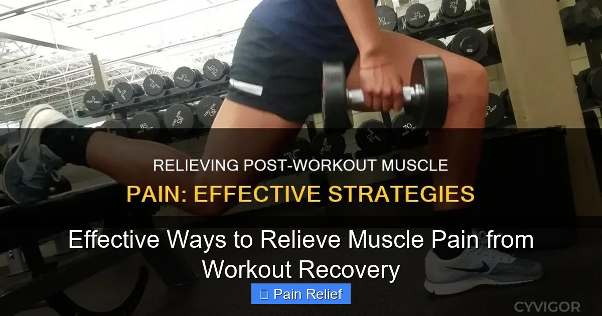 Effective Ways to Relieve Muscle Pain from Workout Recovery