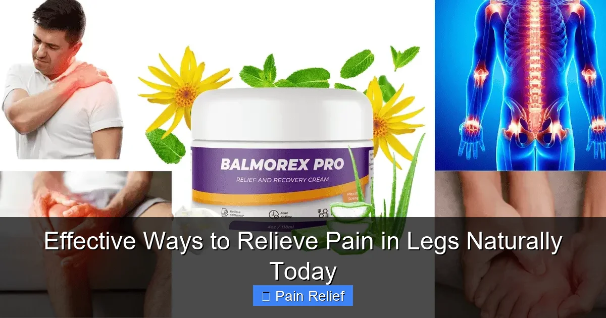 Effective Ways to Relieve Pain in Legs Naturally Today