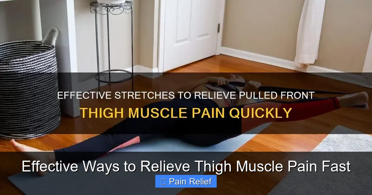 Effective Ways to Relieve Thigh Muscle Pain Fast