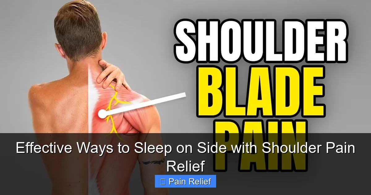 Effective Ways to Sleep on Side with Shoulder Pain Relief