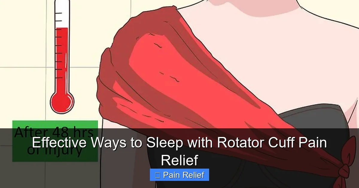 Effective Ways to Sleep with Rotator Cuff Pain Relief