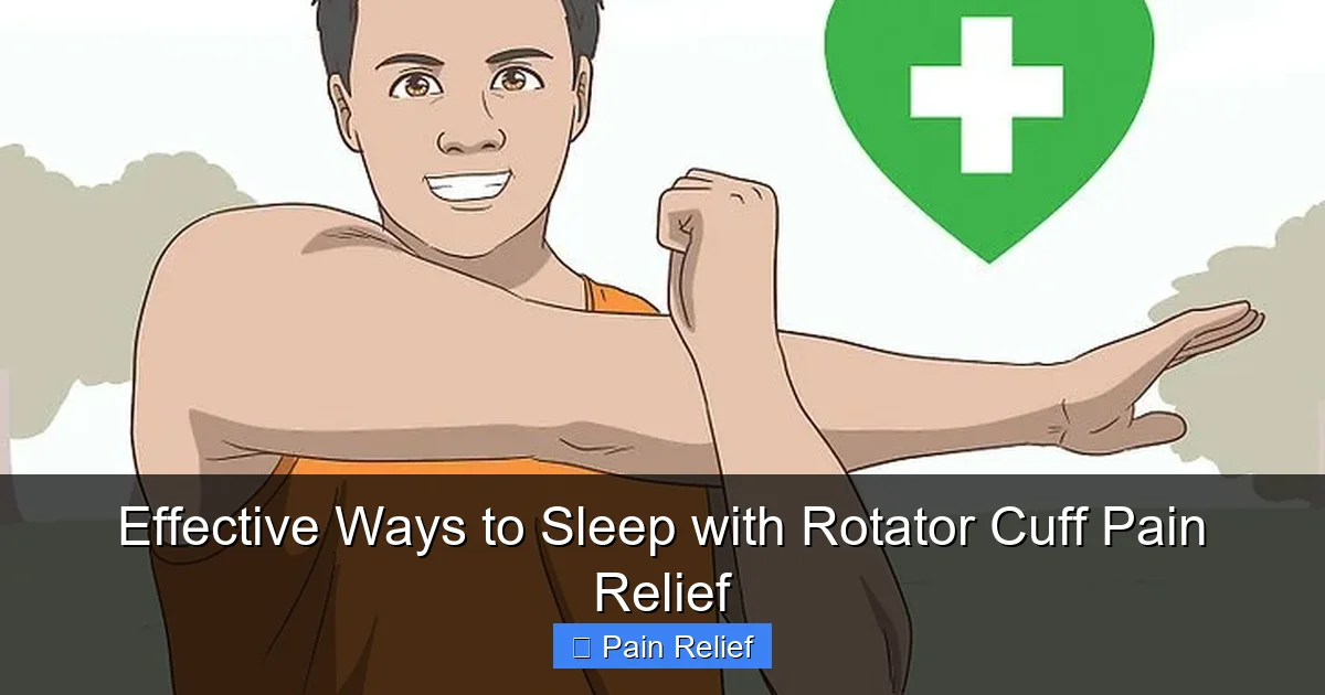Effective Ways to Sleep with Rotator Cuff Pain Relief