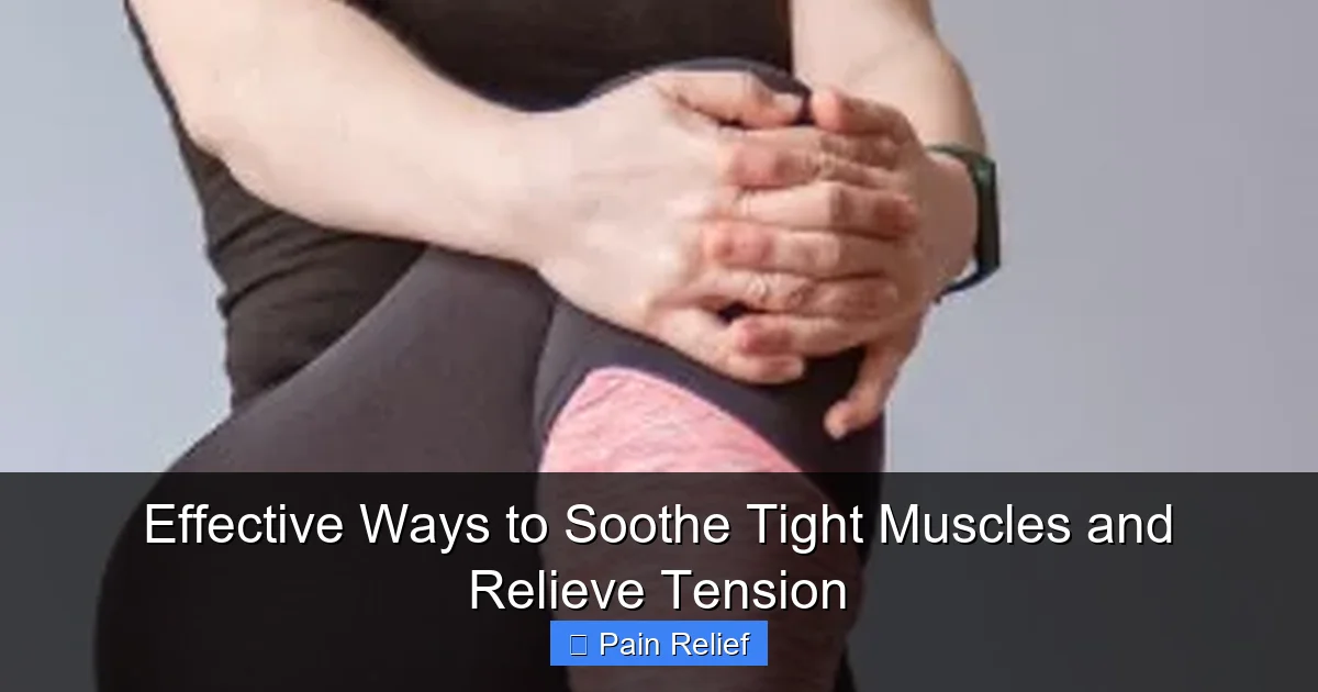 Effective Ways to Soothe Tight Muscles and Relieve Tension
