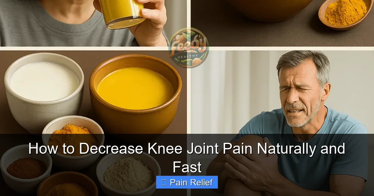 How to Decrease Knee Joint Pain Naturally and Fast
