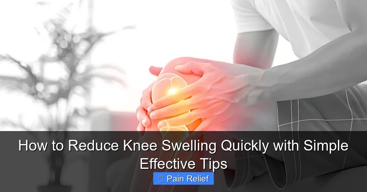How to Reduce Knee Swelling Quickly with Simple Effective Tips