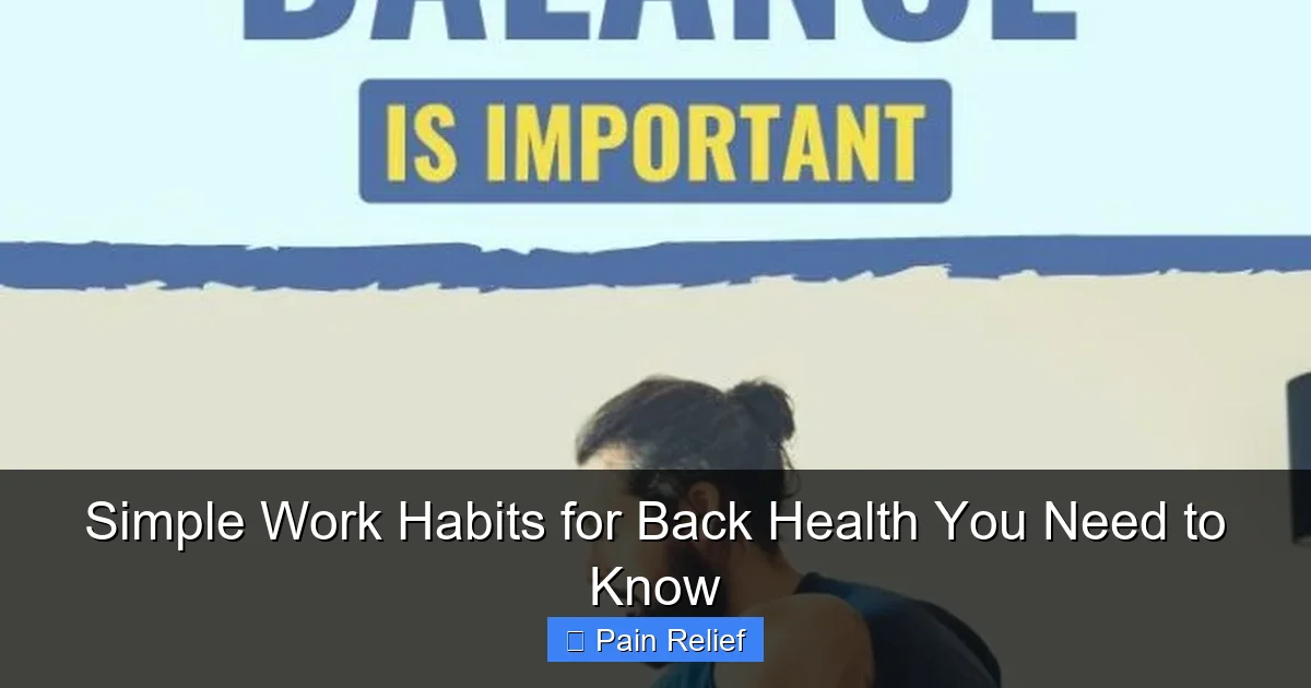 Simple Work Habits for Back Health You Need to Know