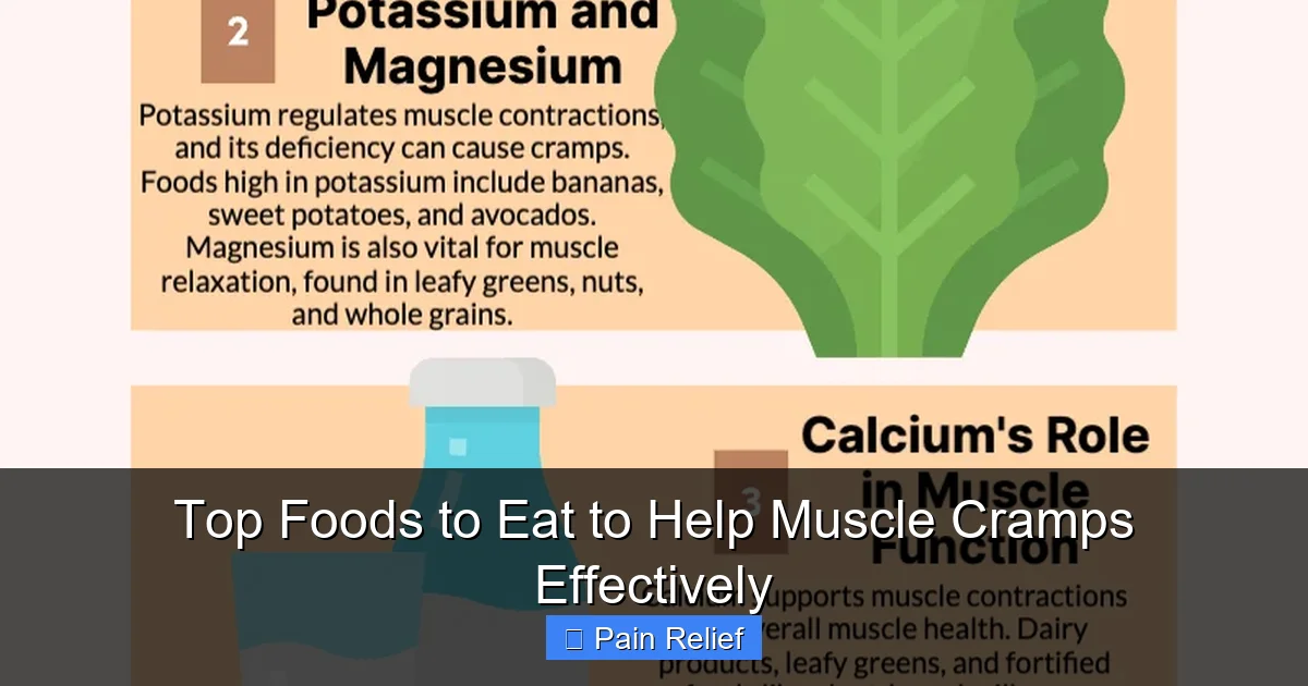 Top Foods to Eat to Help Muscle Cramps Effectively