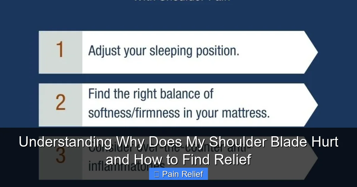 Understanding Why Does My Shoulder Blade Hurt and How to Find Relief