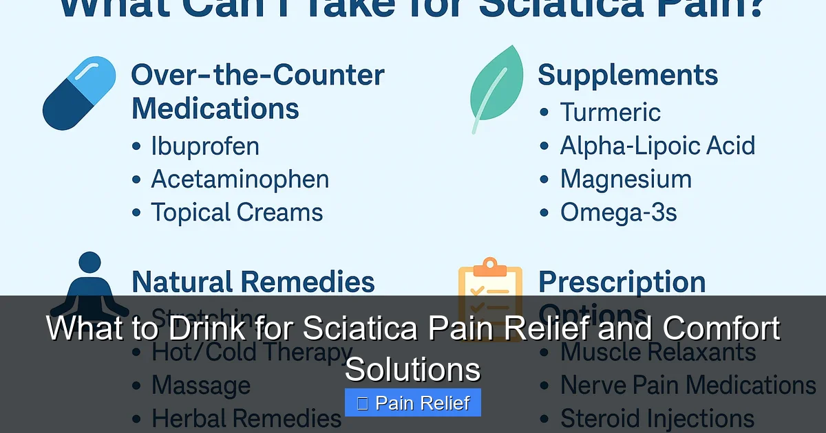 What to Drink for Sciatica Pain Relief and Comfort Solutions