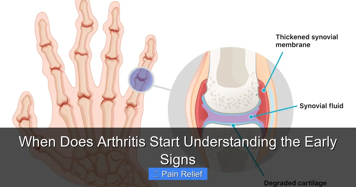 When Does Arthritis Start Understanding the Early Signs