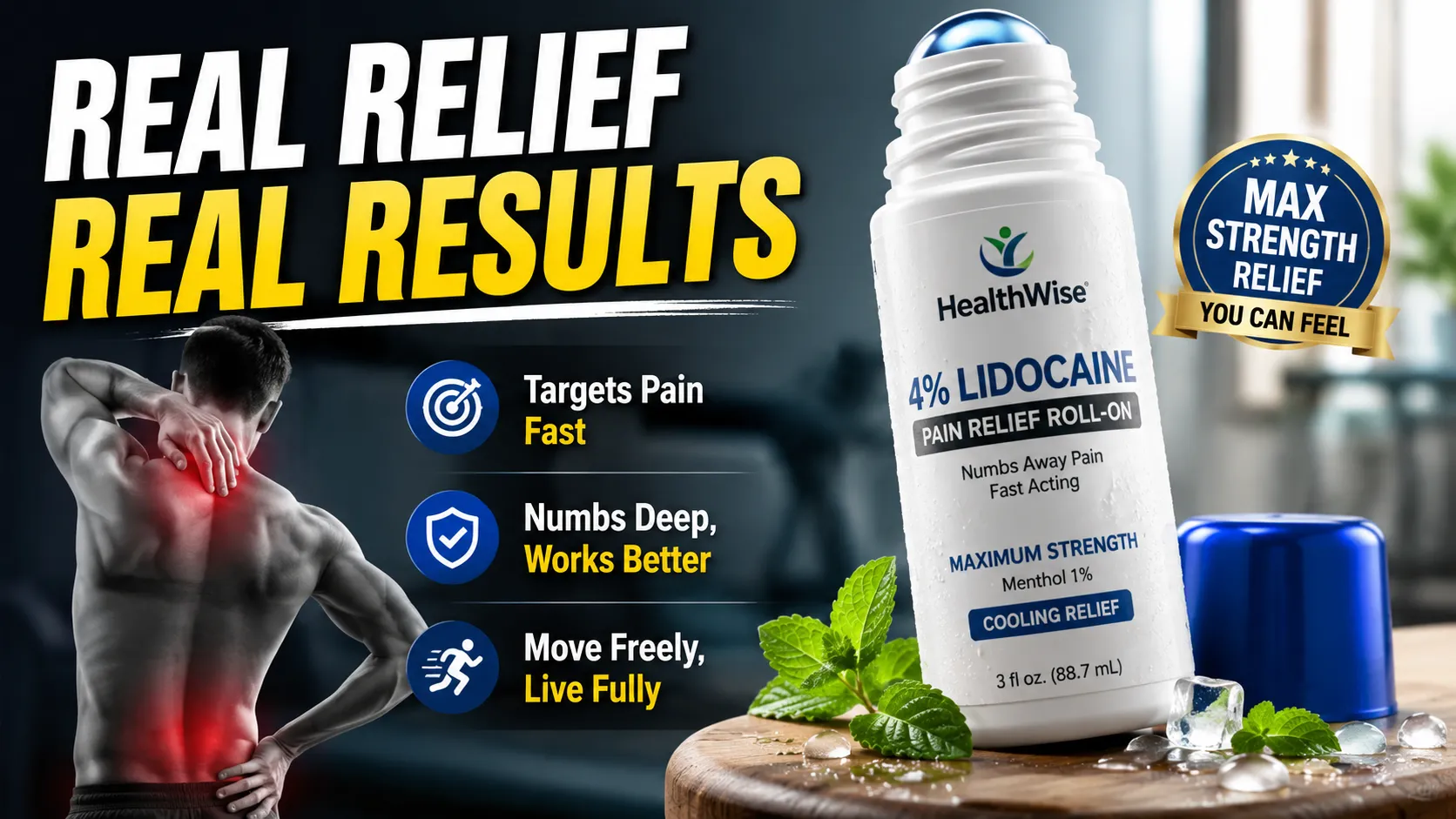 How Does HealthWise 4% Lidocaine Roll Perform