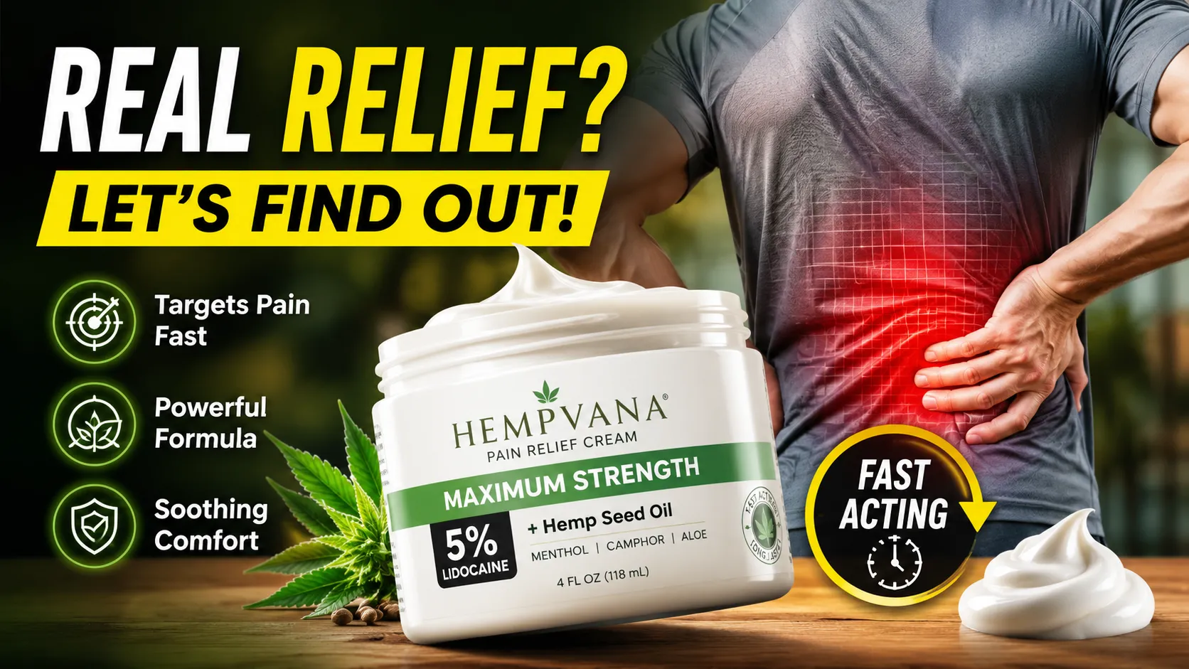How Does Hempvana 5% Lidocaine Relief Perform