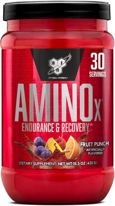 BSN Amino X BCAA Muscle Recovery and Endurance Powder, Zero Sugar, Fru