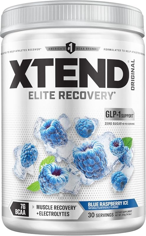 Xtend Original BCAA Powder, 7g BCAAs, L-Glutamine, Electrolytes, Blue 