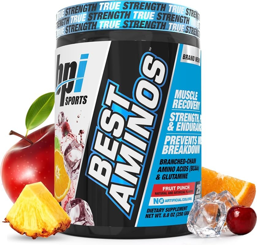 BPI Sports Best Aminos BCAA and Glutamine Recovery Drink, Fruit Punch