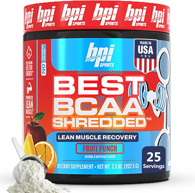 BPI Sports Best BCAA Shredded Thermogenic Recovery Drink, Fruit Punch