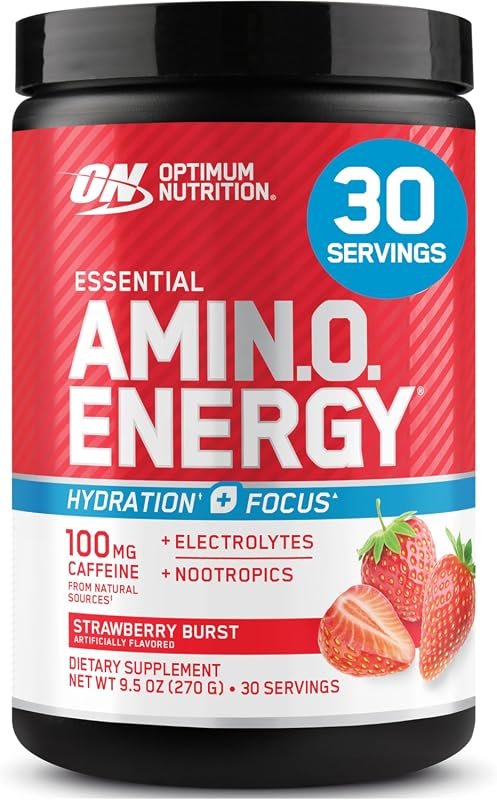 Optimum Nutrition Amino Energy Plus Focus Powder with BCAAs, Electroly