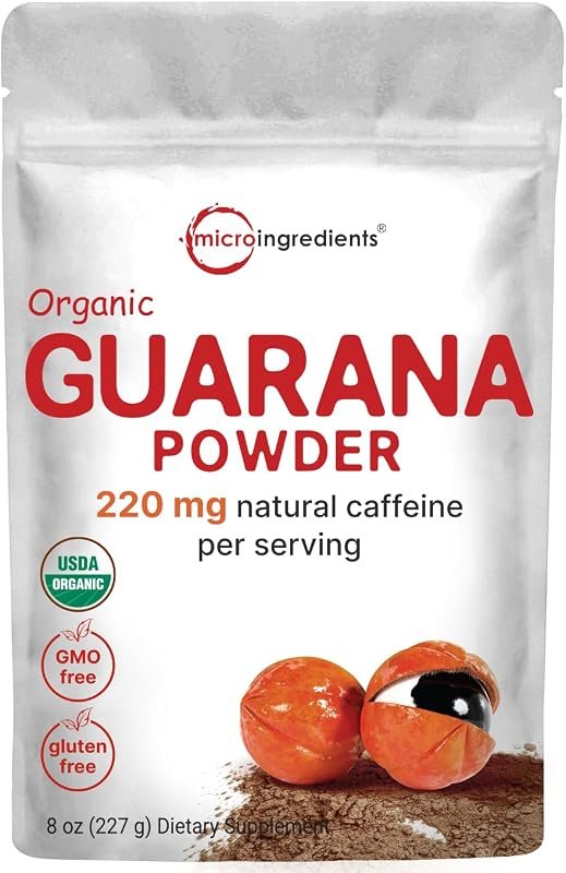 Micro Ingredients Organic Guarana Powder, 1000mg Natural Caffeine Ener