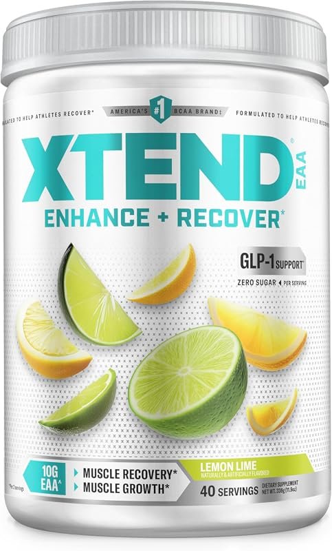 Xtend EAA + BCAA Powder for Muscle Recovery and Lean Muscle, Lemon Lim