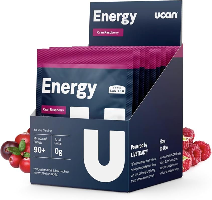 UCAN Cran-Raz Energy Powder: Sugar-Free, Keto Friendly Pre and Post Wo