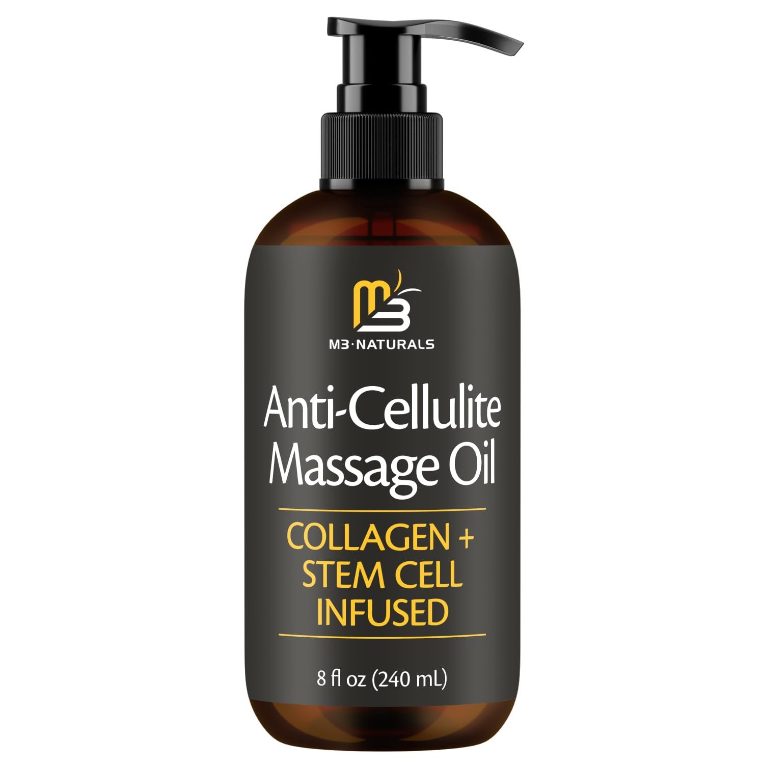 Firming Body Massage Oil with Collagen for Cellulite, 8 fl oz by M3