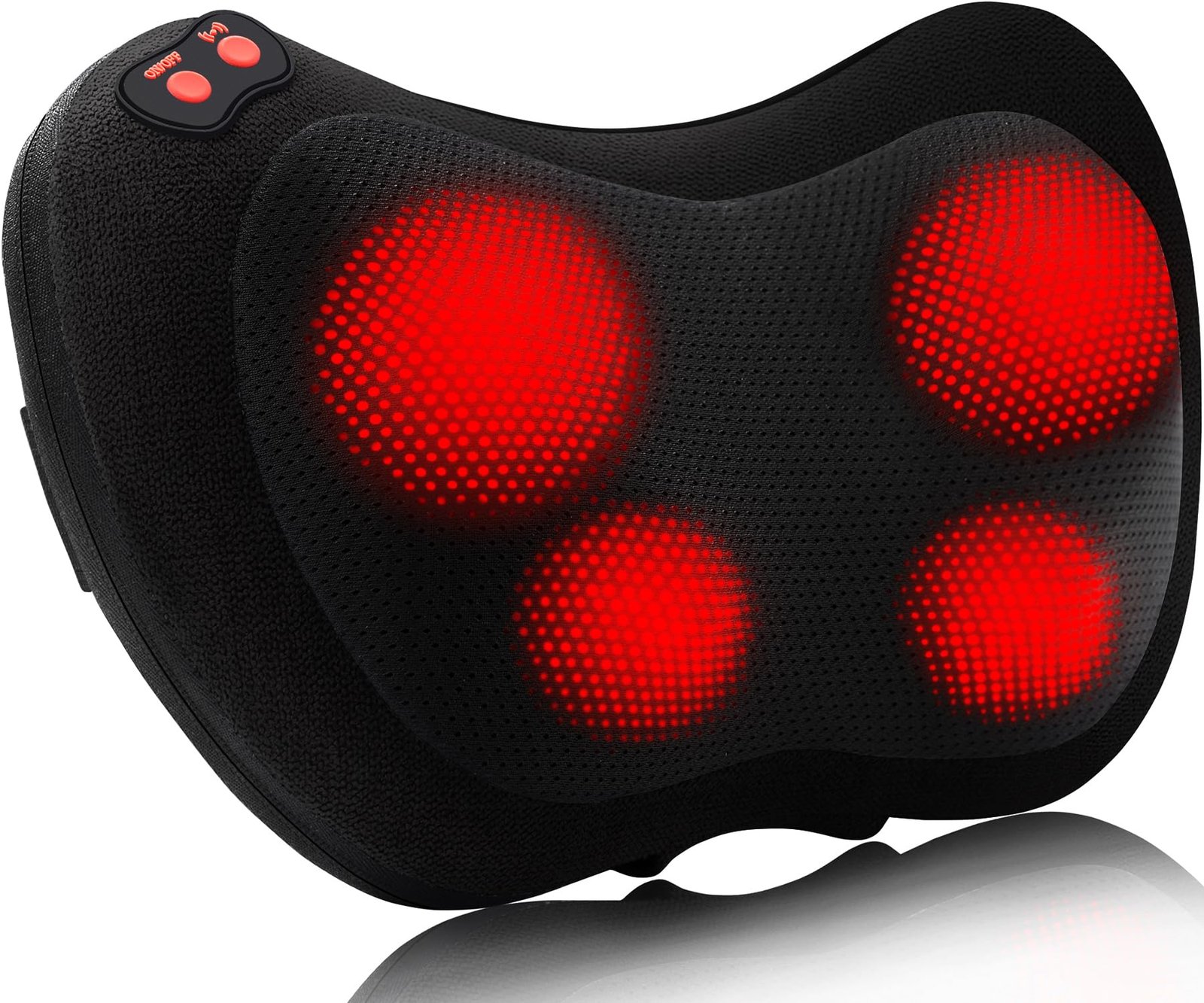 Papillon Back Massager with Heat,Shiatsu Pillow for Body Pain Relief Black