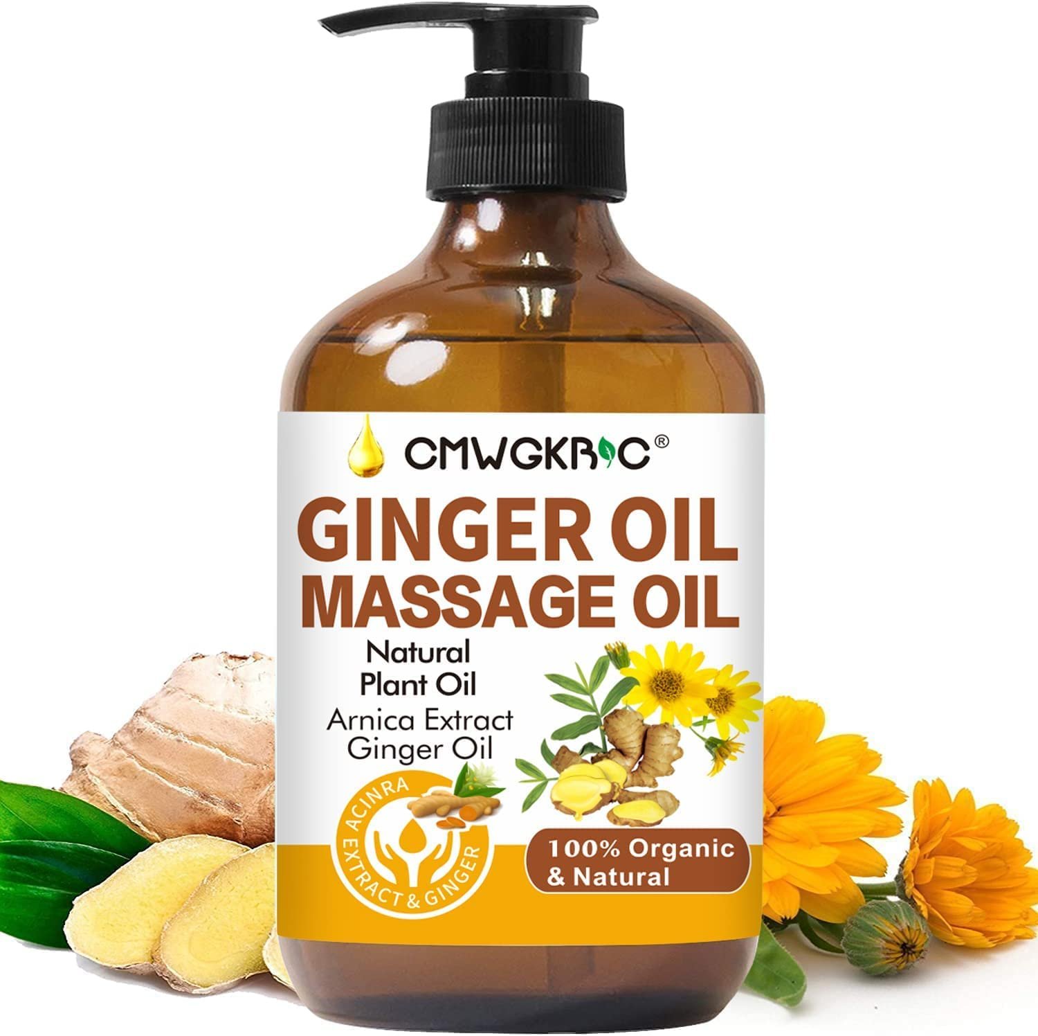 Ginger Oil,Ginger Massage Oil for Lymphatic Drainage,Massage Oil for Massage The