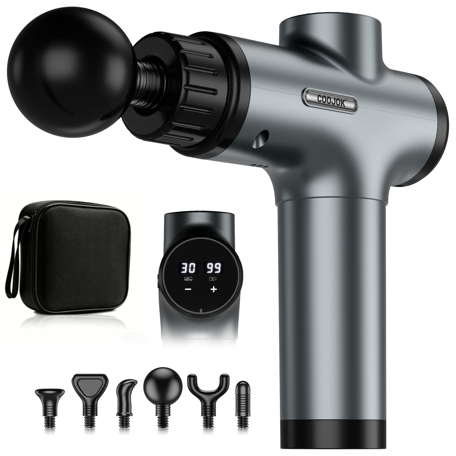Massage Gun, Deep Tissue Percussion Massager 30 Speeds for Pain Relief