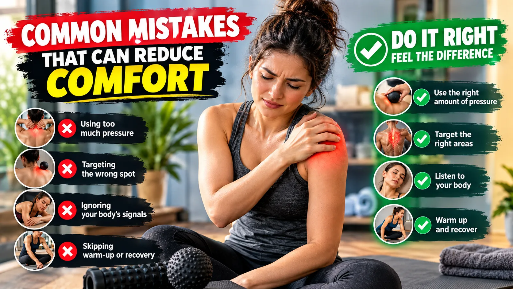 Common mistakes that can reduce comfort