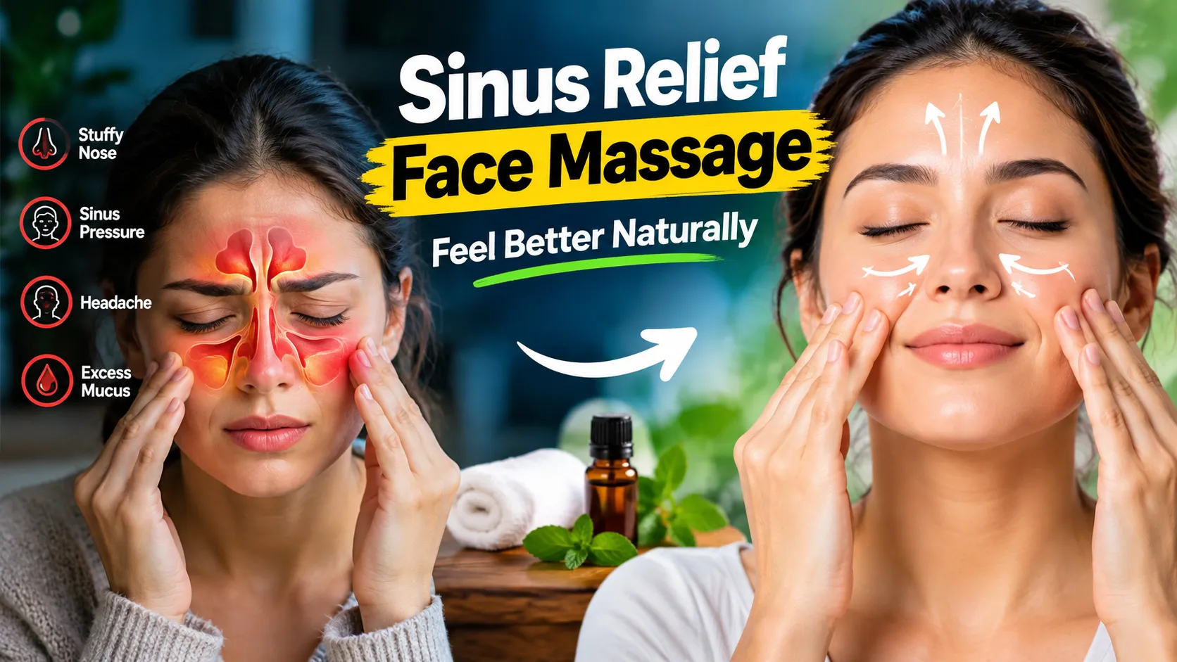 A Simple Face Massage Routine for Sinus Congestion