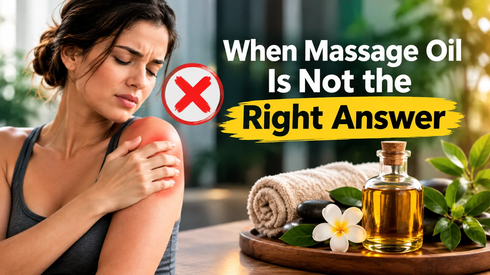 When massage oil is not the right answer