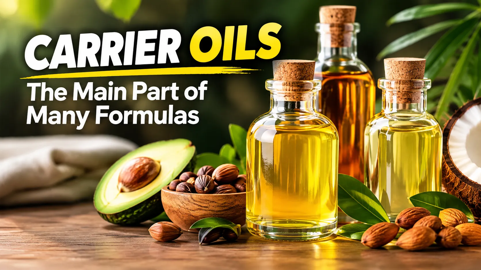 Carrier oils: the main part of many formulas