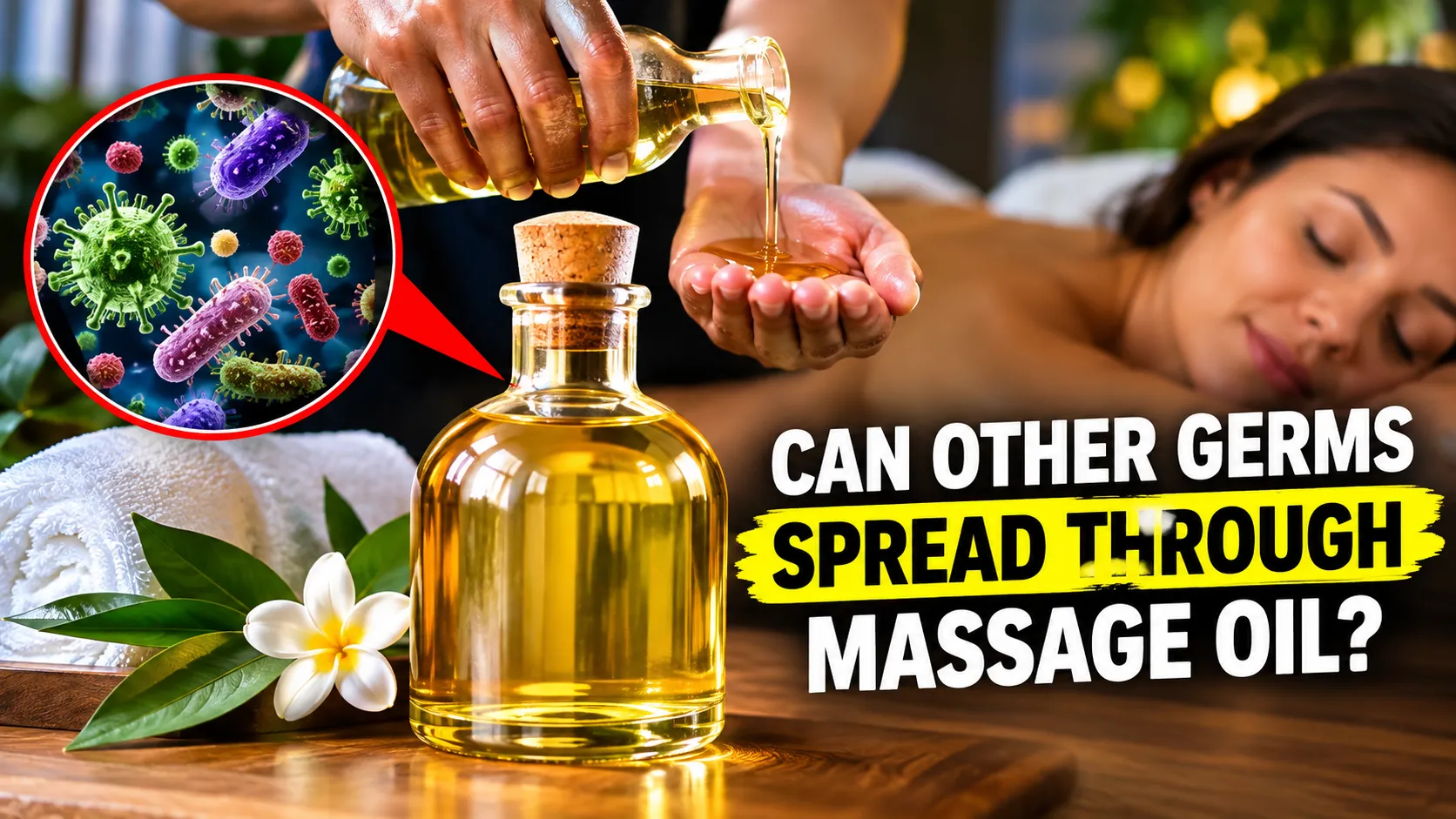 Can other germs spread through massage oil?