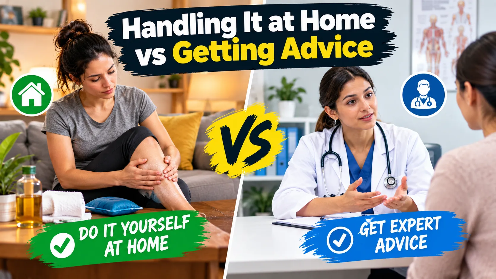 Handling it at home vs getting advice
