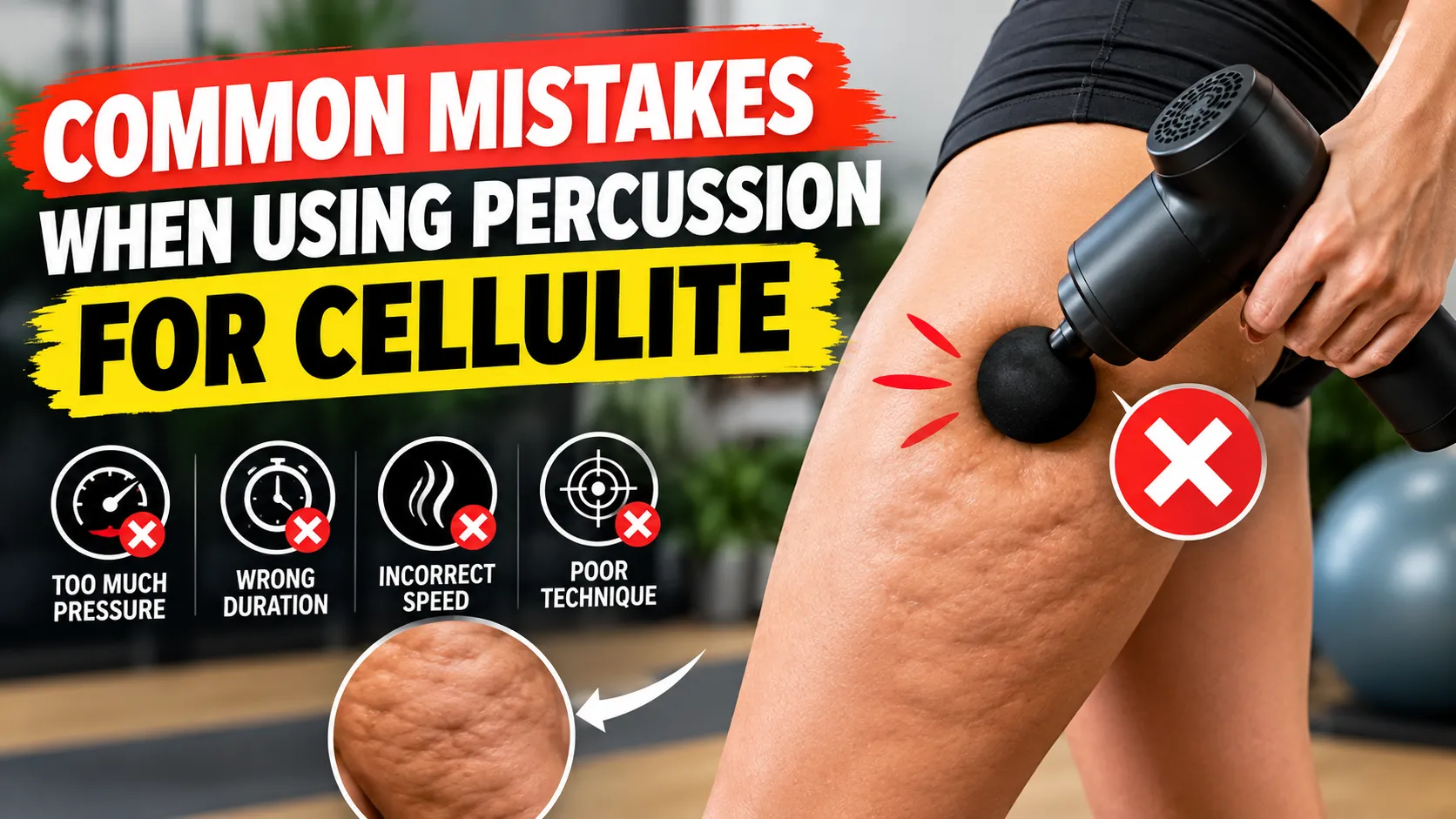 Common mistakes when using percussion for cellulite