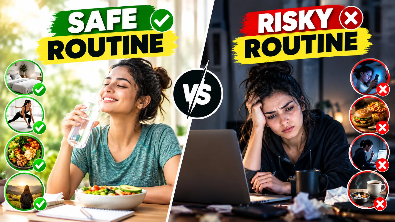 Safe Routine vs Risky Routine